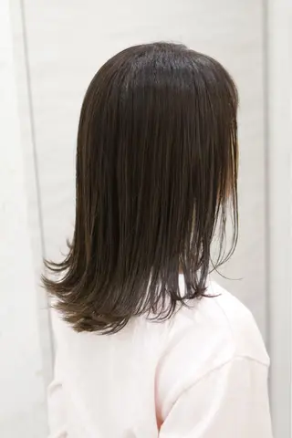 セミロング カラー 斉藤 貴也のヘアスタイル
