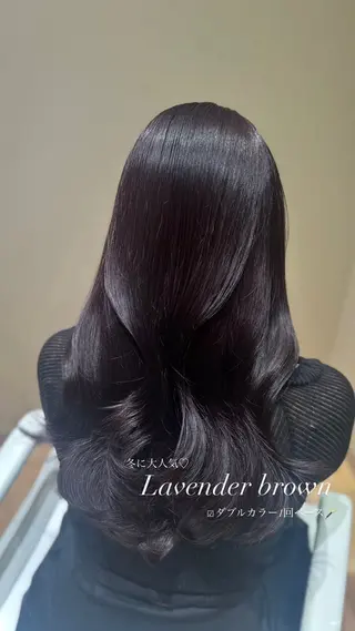 ロング カラー minori🤎 ナチュラル韓国ヘアのヘアスタイル