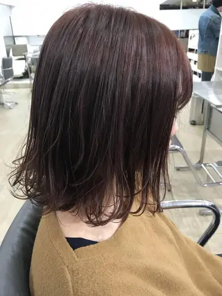 ミディアム カラー 西村あきや トレンド韓国ヘアのヘアスタイル