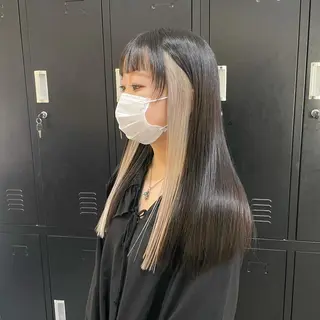 ミディアム カラー パーマ ヘアアレンジ メンズ キッズ ネイル マツエク・マツパ 切りっぱなしヘアボブ ミディアムヘアRYOのヘアスタイル