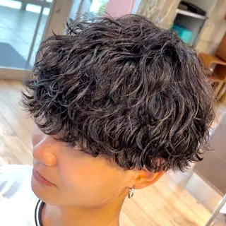 ミディアム パーマ ヘアアレンジ メンズ fifth 石川 凪のヘアスタイル
