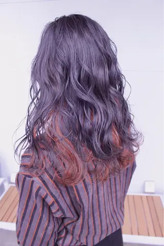 セミロング カラー ヘアアレンジ lani ブリーチ /ダブルカラーのヘアスタイル