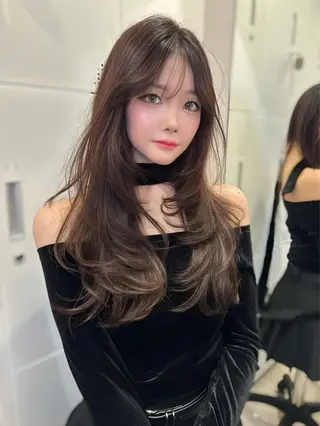ロング 池袋/韓国/レイヤー 髪質改善/村上けいとのヘアスタイル