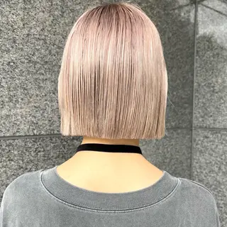 ショート ボブ/ハイトーン/ 岡山駅/別曽遥也のヘアスタイル