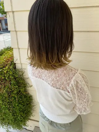ミディアム ハイトーンカラー🌈 メンズパーマ鈴木康平のヘアスタイル