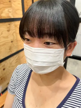 ミディアム カラー パーマ ヘアアレンジ メンズ キッズ ネイル マツエク・マツパ アイブロウ 久木原 ゆりのヘアスタイル