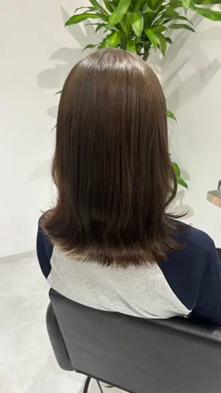 セミロング カラー 🎀透明感× 赤み消し🎀正源のヘアスタイル