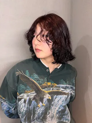 ショート カラー パーマ 淀 小南津のヘアスタイル