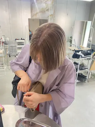 ミディアム カラー 前橋 姫奈のヘアスタイル