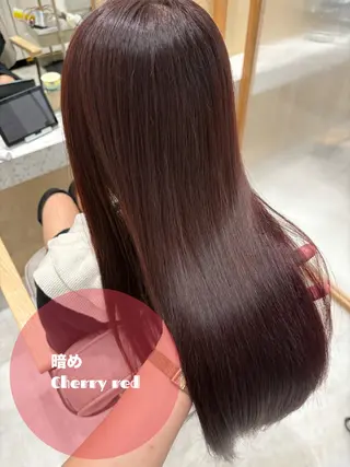 セミロング カラー ヘアアレンジ 🥀暖色韓国ヘア💕 保科侑花のヘアスタイル