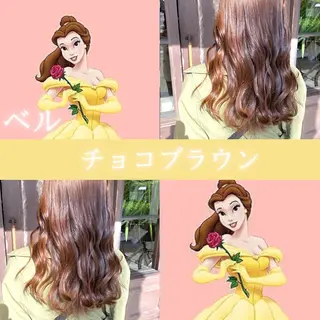 セミロング カラー 川越 輝梨奈のヘアスタイル