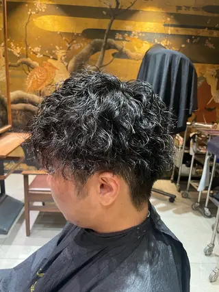 パーマ メンズ 【メンズ限定】原 唯登のヘアスタイル
