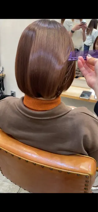 ミディアム 似合わせカットNo1 いちば　ゆなのヘアスタイル