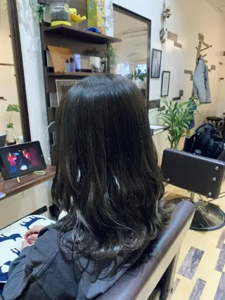 セミロング カラー サトウ シューイチのヘアスタイル