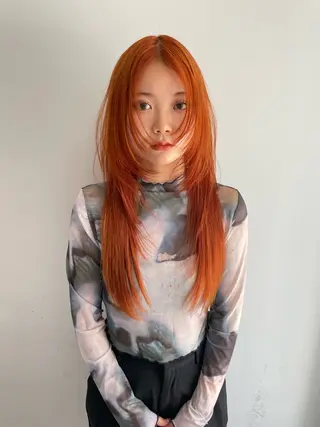 カラー 長谷川 愛花のヘアスタイル