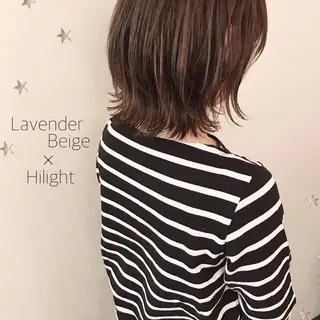 ミディアム カラー 市川 千夏のヘアスタイル