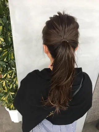 ロング カラー mu ku.のヘアスタイル