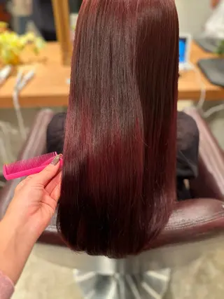 ロング カラー 髪質改善カラー ベージュ🤎YUMEのヘアスタイル