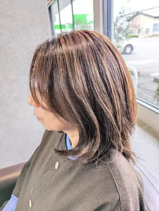 ミディアム 山田 愛/川中島/縮毛矯正のヘアスタイル