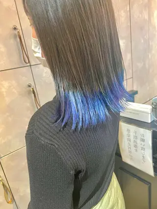 ミディアム カラー ヘアアレンジ 🌈インナーカラー ‘ショウマ’🌈のヘアスタイル