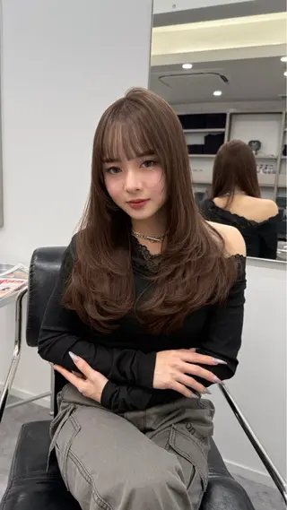 ロング カラー 顔まわり職人🇰🇷 韓国ヘア/KAITOのヘアスタイル