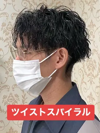 ショート パーマ メンズ メンズパーマ&メンズ 縮毛矯正/平野/渋谷のヘアスタイル