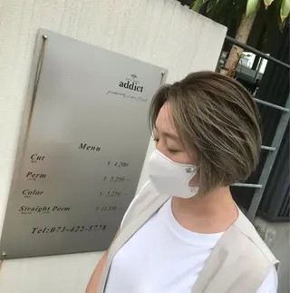 ショート カラー addict⭐️ 江川　颯也💎のヘアスタイル