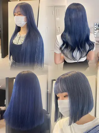 セミロング カラー 💋ハイトーンデザイ ンヘア💋A'nyuのヘアスタイル