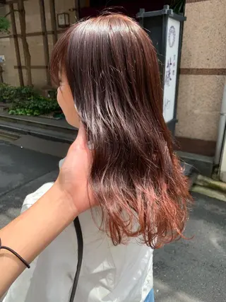 ミディアム カラー 西村あきや トレンド韓国ヘアのヘアスタイル