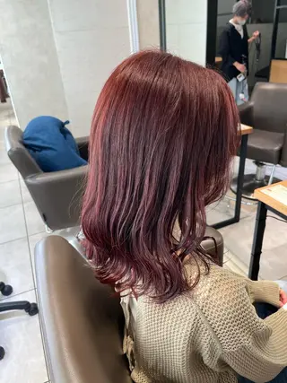 ミディアム カラー 🌿earth亀有店 【緑髪のノブ】🌿のヘアスタイル