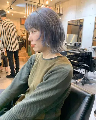 ショート カラー 柔らかブラウン/顔周 りレイヤー♡ユウシのヘアスタイル
