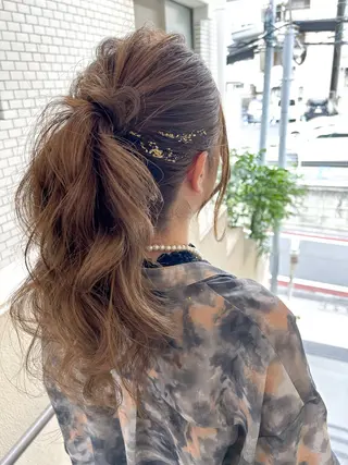 ロング ヘアアレンジ SHANTi 飯塚 ヘアセット/髪質改善のヘアスタイル