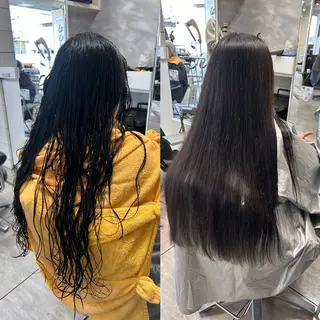 ロング カラー パーマ ヘアアレンジ インナー×縮毛矯正 ピンクカラー澤井里菜のヘアスタイル