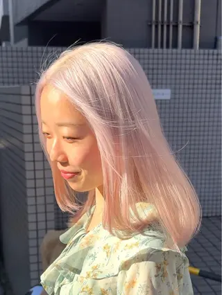 ロング カラー ブリーチ　ハイトーン 特化🌈フジタハルキのヘアスタイル