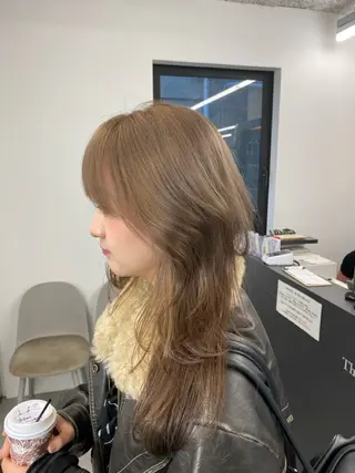 ロング カラー 江坂トレンド韓国風 髪質改善shinoのヘアスタイル