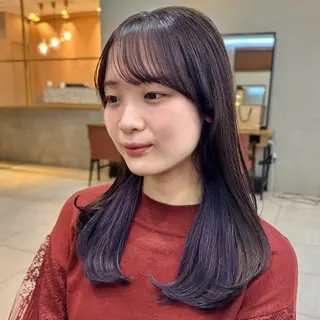 セミロング カラー 透明感カラー/レイ ヤー/Nana🌈のヘアスタイル