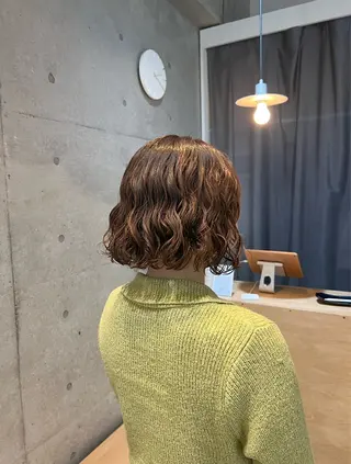 ミディアム 🌿朝5分でお洒落 パーマスタイル🌿のヘアスタイル
