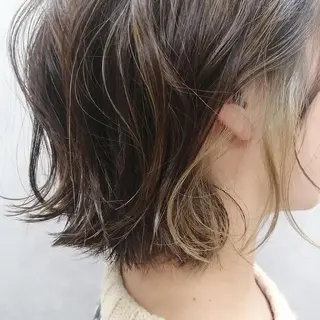 ショート カラー ヘアアレンジ hase _のヘアスタイル