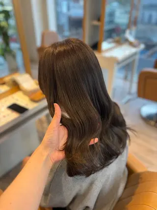 セミロング カラー yui🥀/ボブ /ブリーチなしカラーのヘアスタイル