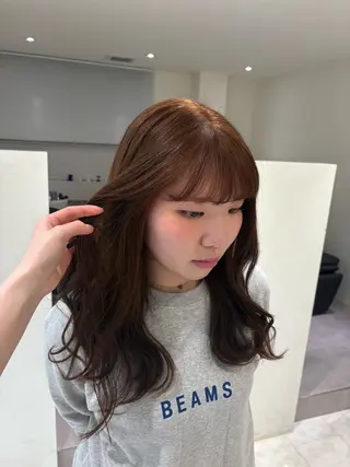 ロング カラー 佃 風子のヘアスタイル