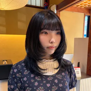 ミディアム カラー ゆるふわガーリーst yle🩰yuukaのヘアスタイル