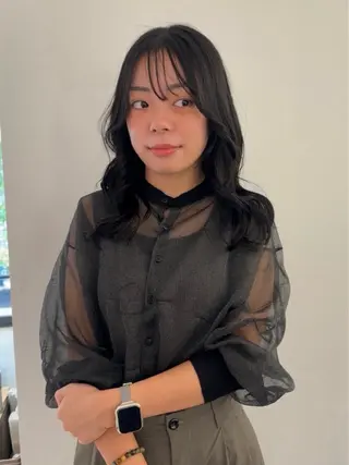 ロング カラー ハシヅメ キョウカのヘアスタイル