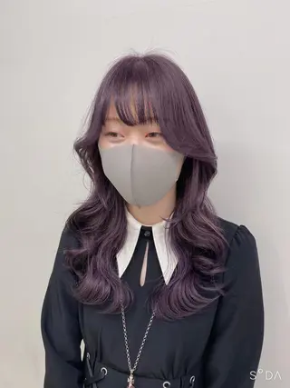 セミロング カラー ヘアアレンジ 💖韓国ヘアの匠 💖TAKUMI💖のヘアスタイル