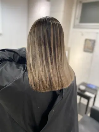 ミディアム カラー ヘアアレンジ 縮毛矯正 髪質改善寺坂雄飛💐のヘアスタイル