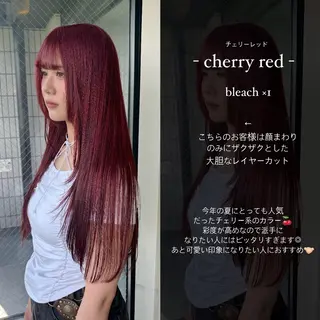 ロング カラー 暖色カラー🍒 ケアブリーチ/akiのヘアスタイル