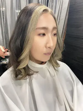 ミディアム カラー 山本 雅由のヘアスタイル