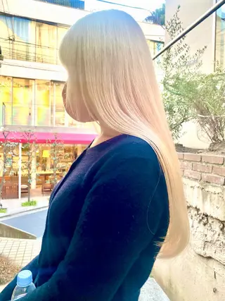 ロング カラー ハイトーン/デザイン hirokiのヘアスタイル