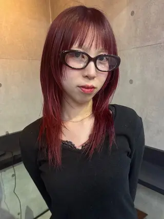 ミディアム レイヤーカット\ウル フ　chinatsuのヘアスタイル
