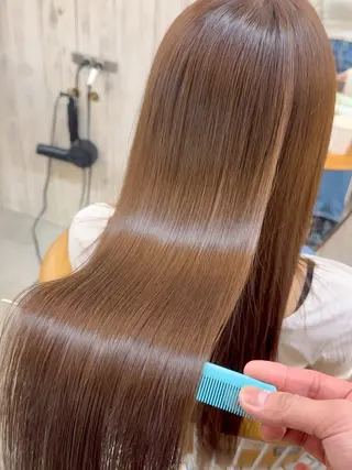 カラー 美髪矯正/韓国ヘア/ Haruna🦋のヘアスタイル