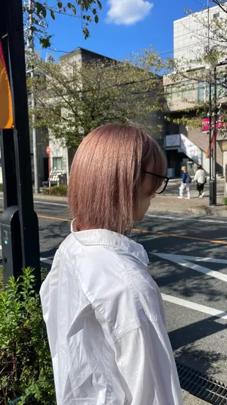 ショート カラー オリーブカラー🫒/ ハッシュカット/みゆのヘアスタイル